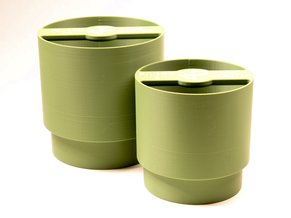 Muggset för plattteknik #4 – mugg med fot, form + utstickare i 4 storlekar (S/M/L/XL)