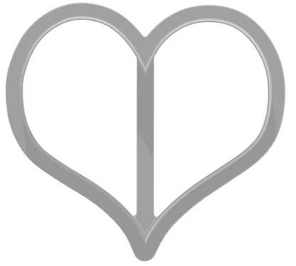 Hjerteudstikker #3 – buttet hjerteform illustration