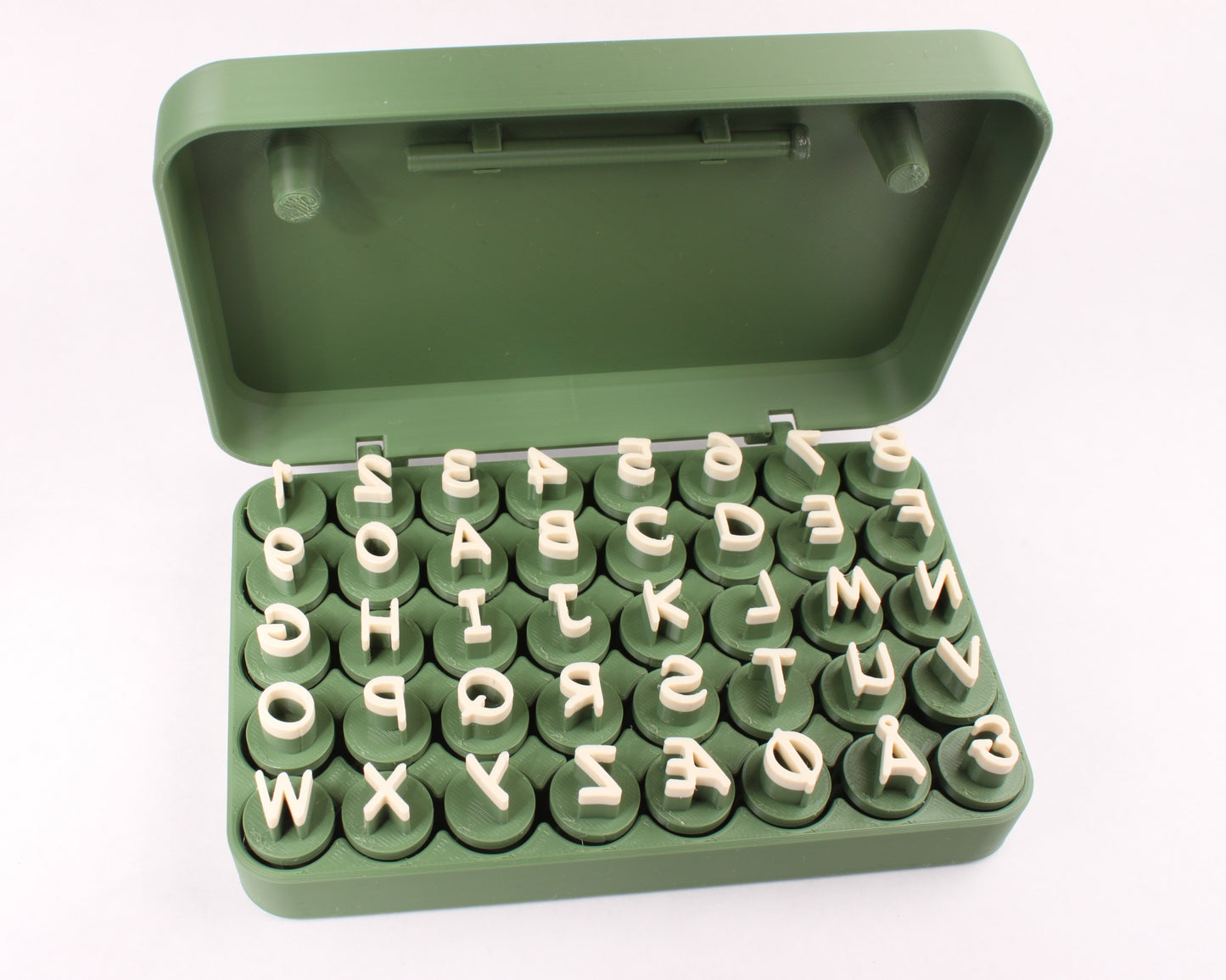 Bubble Sans bogstavstempler – aftryk i ler